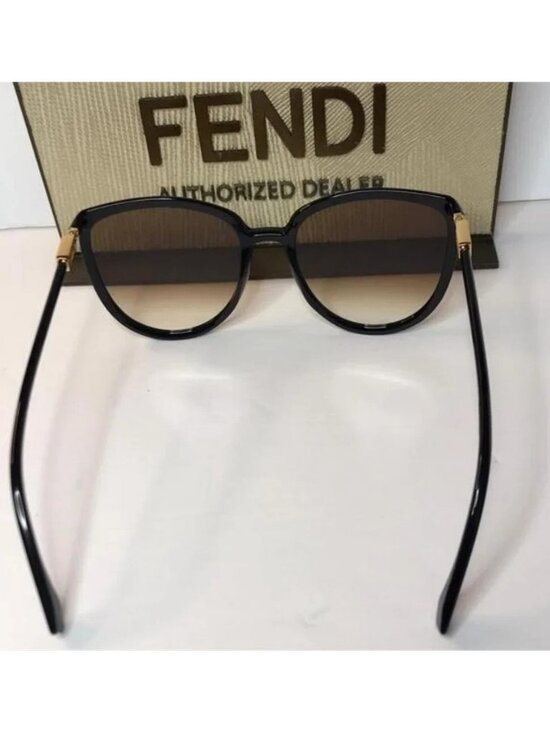 Original -New FENDIAccetate Cat Eye Sunglasses FF 0432/G/S Black Gold main image 3